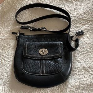 Black cross body coach bag